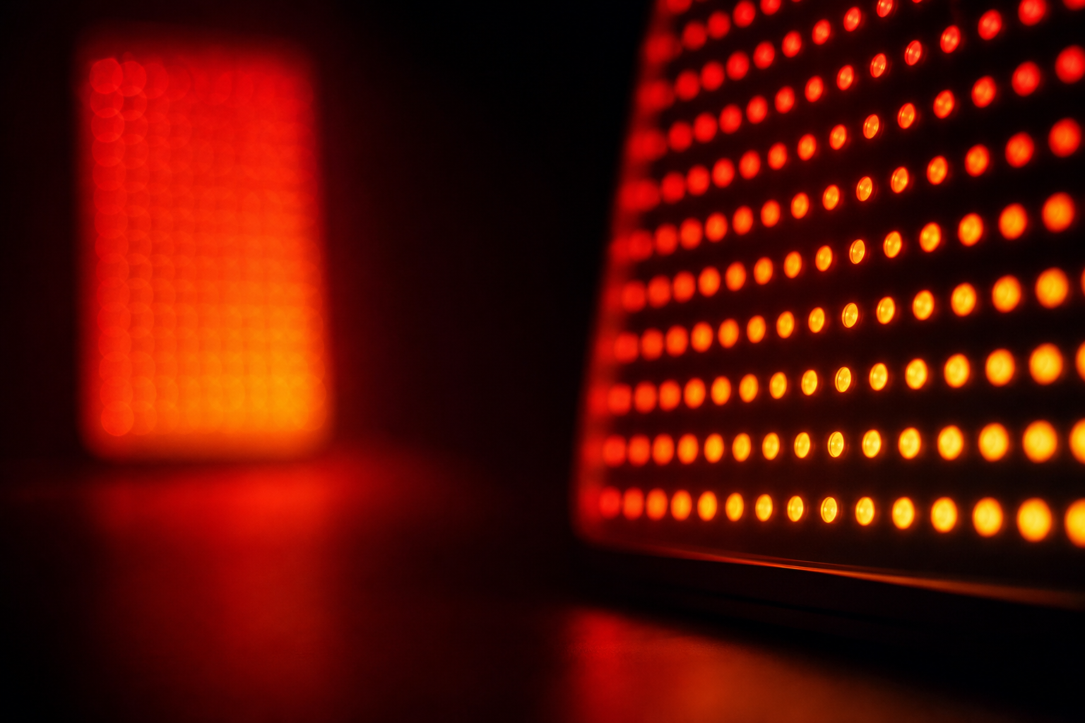 Atmospheric red-glow backdrop of the CryoTempe recovery studio